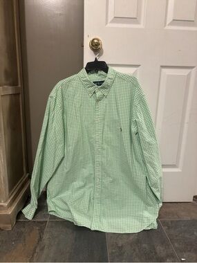Polo by Ralph Lauren Green Gingham Button-Down Shirt